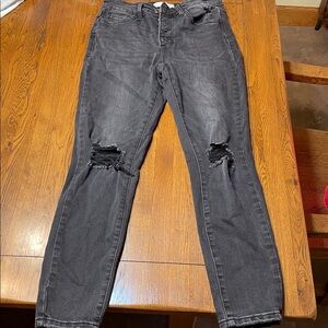 Vervet Distressed Black Women Jeans